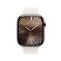 Apple Watch Series 10 GPS + Cellular 46mm Gold Titanium Case with Starlight Sport Band - M/L