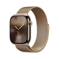 Apple Watch Series 10 GPS + Cellular 46mm Gold Titanium Case with Gold Milanese Loop - M/L Apple Watch Series 10 GPS + Cellular 46mm Gold Titanium Case with Gold Milanese Loop - M/L
