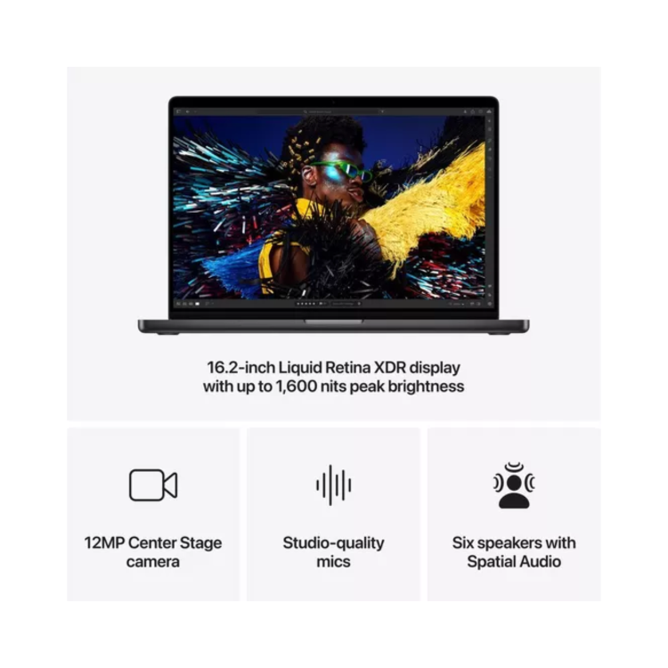 Apple MacBook Pro 16.2 Inch M4 Pro 24GB RAM 512GB SSD - Space Black