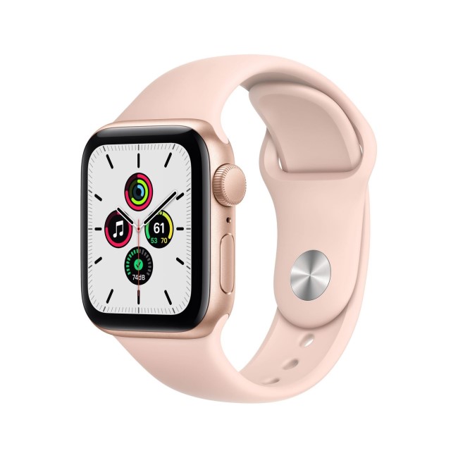 GRADE A1 - Apple Watch SE GPS - 40mm Gold Aluminium Case with Pink Sand Sport Band - Regular