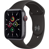 Apple Watch SE GPS + Cellular - 40mm Space Gray Aluminium Case with Black Sport Band - Regular