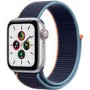 Apple Watch SE GPS + Cellular - 44mm Silver Aluminium Case with Deep Navy Sport Loop