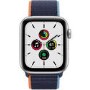 Apple Watch SE GPS + Cellular - 44mm Silver Aluminium Case with Deep Navy Sport Loop