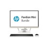 Refurbished Hewlett Packard Pavillion Mini 300-235NAM Intel Core i3-5005U 2GHz 4GB 1TB Mini PC with 23&quot; Monitor in White Desktop