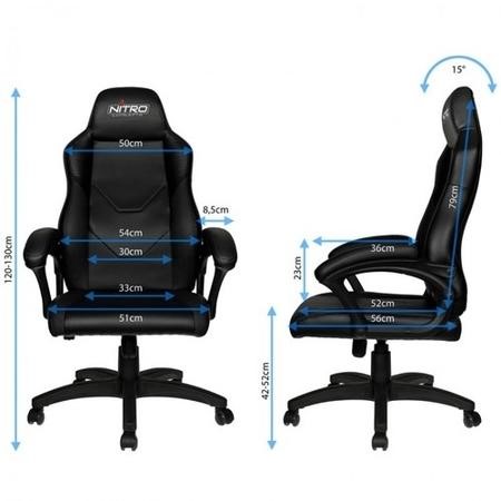 C100 Nitro Gaming Chair Nitro Concepts C100 Gaming Negro Blanco