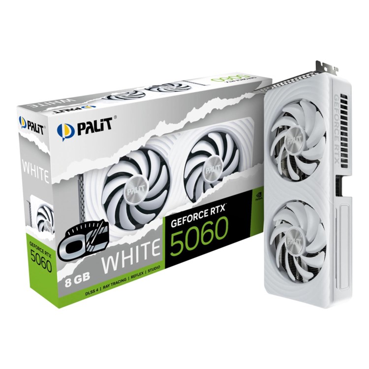 Palit GeForce RTX™ 5060 White OC 8GB GDDR7 Graphics Card
