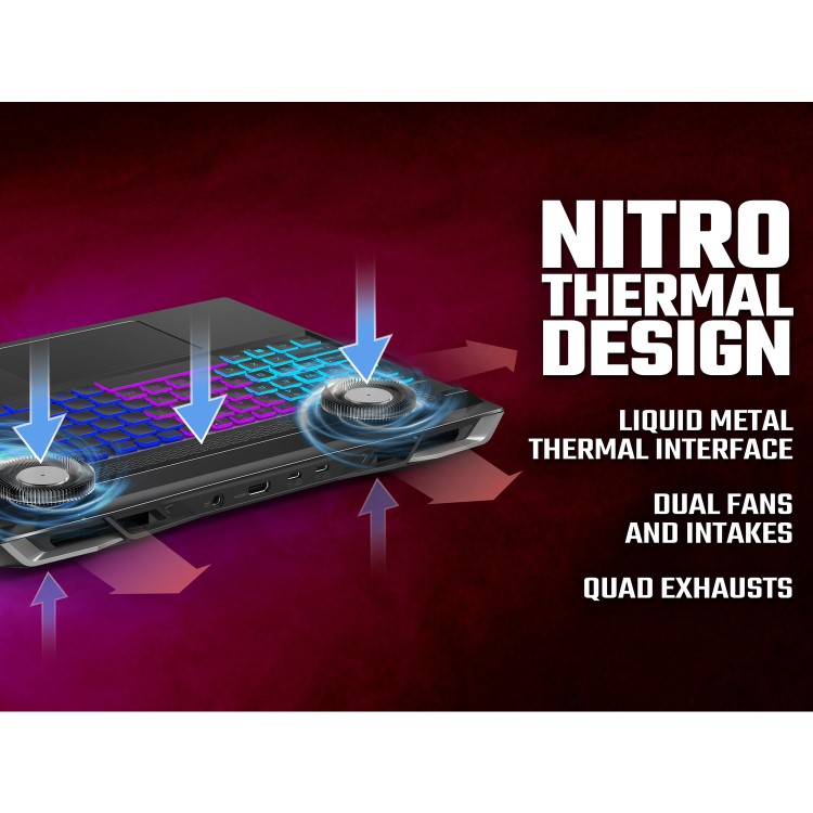 Acer Nitro 16 AMD Ryzen 7 16GB 1TB RTX 4070 165Hz 16 Inch Windows 11 Gaming Laptop