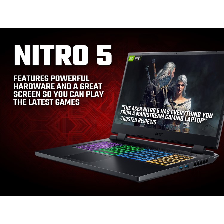 Acer Nitro 5 Core i7-12650H 16GB 1TB RTX 4060 144Hz 17.3 Inch Gaming Laptop