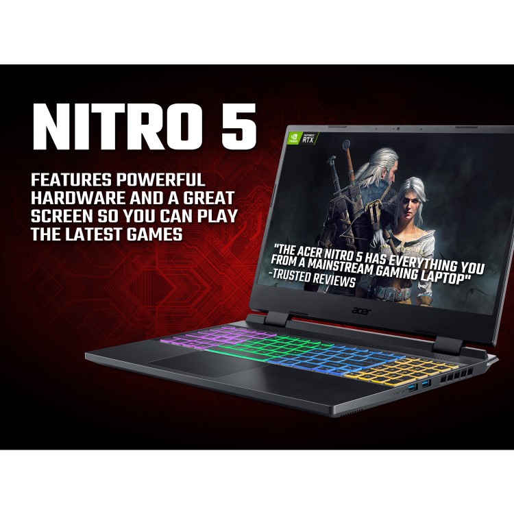 Acer Nitro 5 AN515-58 Intel Core i7 16GB iTB RTX 4060 165HZ QHD 15.6 Inch Windows 11 Gaming Laptop