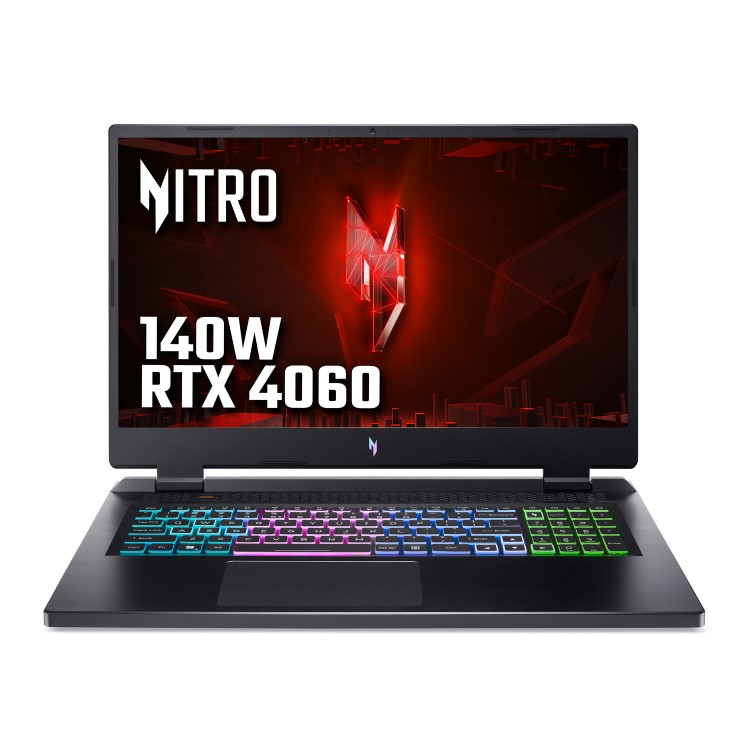 Refurbished Acer Nitro 17 AMD Ryzen 7 7735HS 16GB 1TB SSD RTX 4060 165Hz 17.3 Inch Windows 11 Gaming Laptop