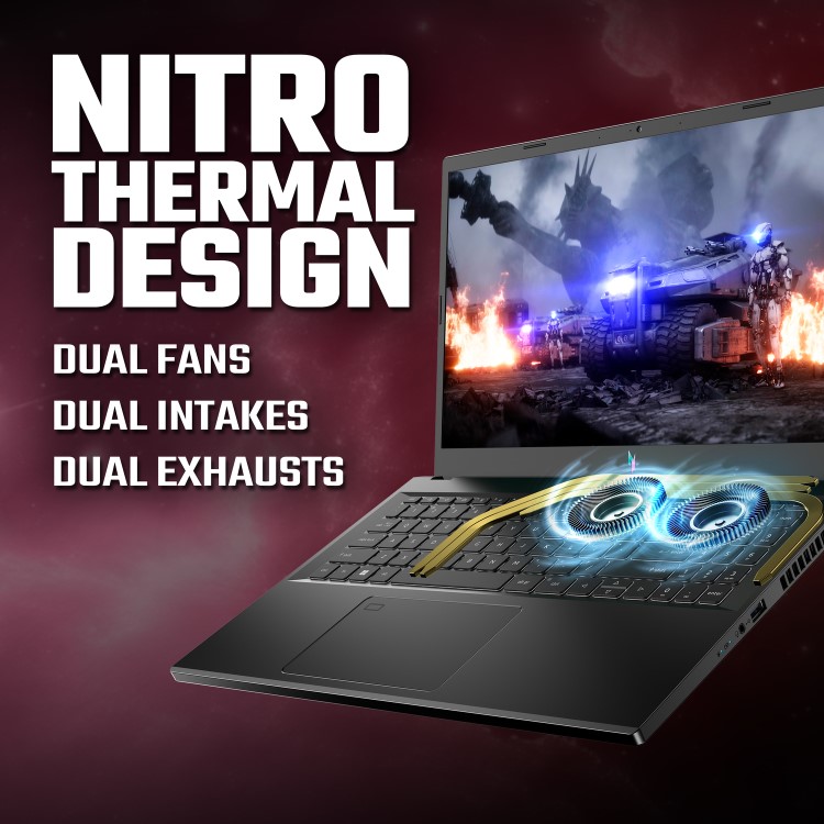 Acer Nitro V 15 Intel Core i7 16GB RAM 512GB SSD RTX 4050 144Hz 15.6 Inch Windows 11 Gaming Laptop