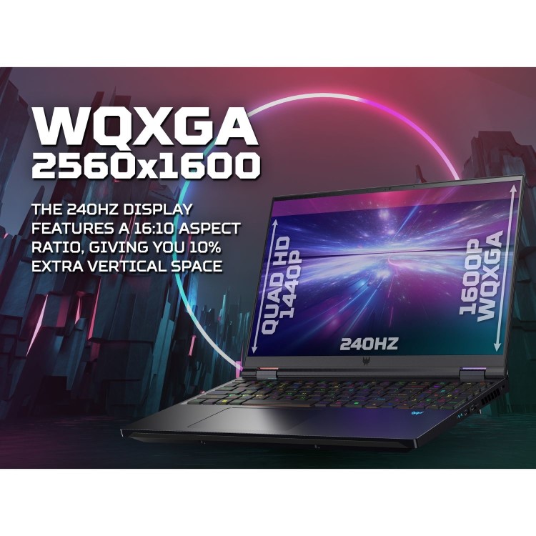 Acer Predator Helios 16 Intel Core i9 16GB RAM 1TB SSD RTX 4070 240Hz 16 Inch Windows 11 Gaming Laptop
