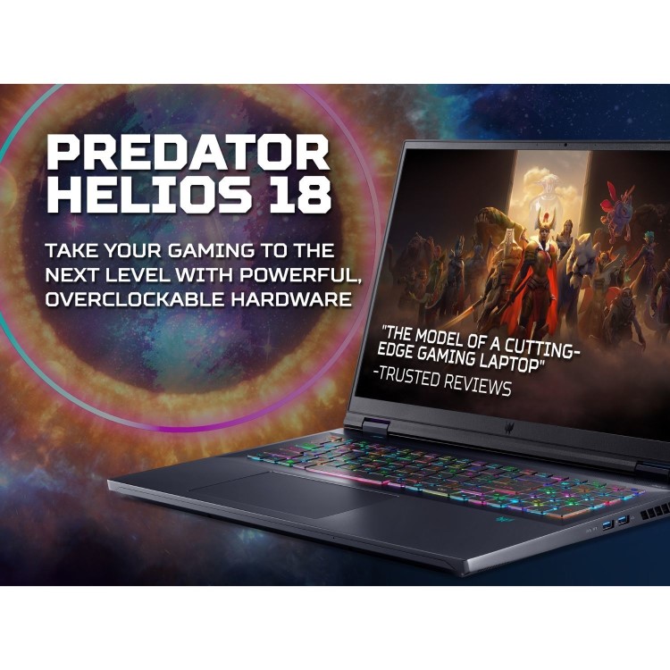 Acer Predator Helios 18 Intel Core i9 32GB RAM 2TB SSD RTX 4090 250Hz 18 Inch Windows 11 Gaming Laptop