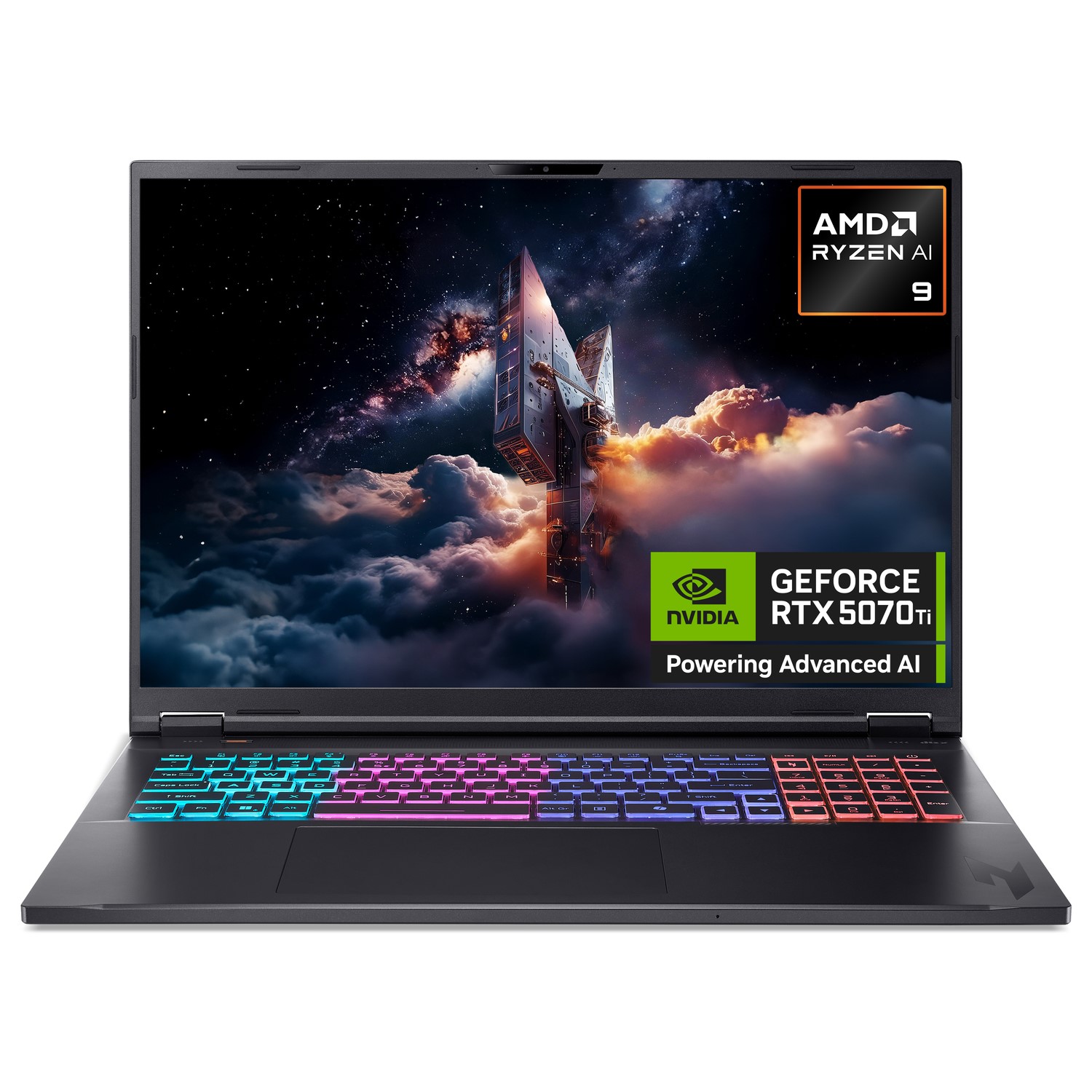 Acer Nitro 18 AMD Ryzen Ai 9 32GB RAM 2TB SSD RTX 5070 Ti 165Hz 18 Inch Windows 11 Gaming Laptop Black, Laptops Direct - NH.QYEEK.001