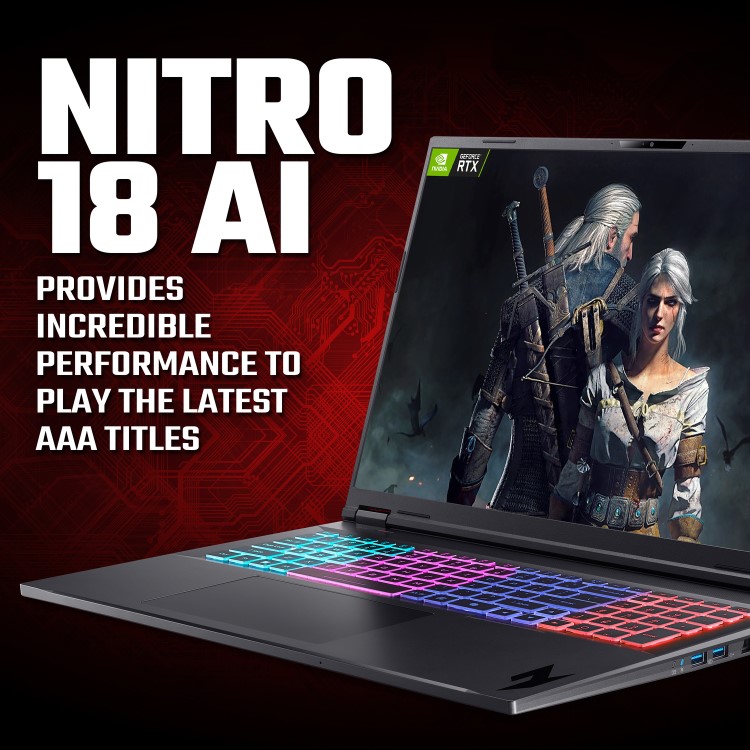 Acer Nitro 18 AMD Ryzen AI 9 32GB RAM 2TB SSD RTX 5070 Ti 165Hz 18 Inch Windows 11 Gaming Laptop
