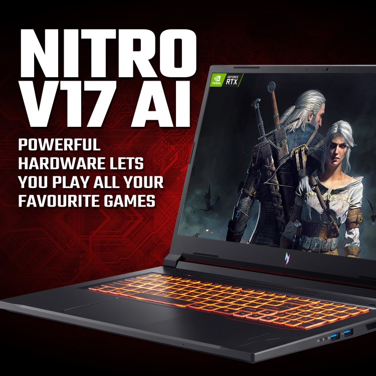Acer Nitro V17 AMD Ryzen 7 16GB RAM 1TB SSD RTX 5070 144Hz 17.3 Inch Windows 11 Gaming Laptop