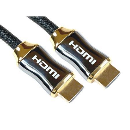 Cables Direct 2Metre Fast HDMI Braided With Full Metal Shielded Hood