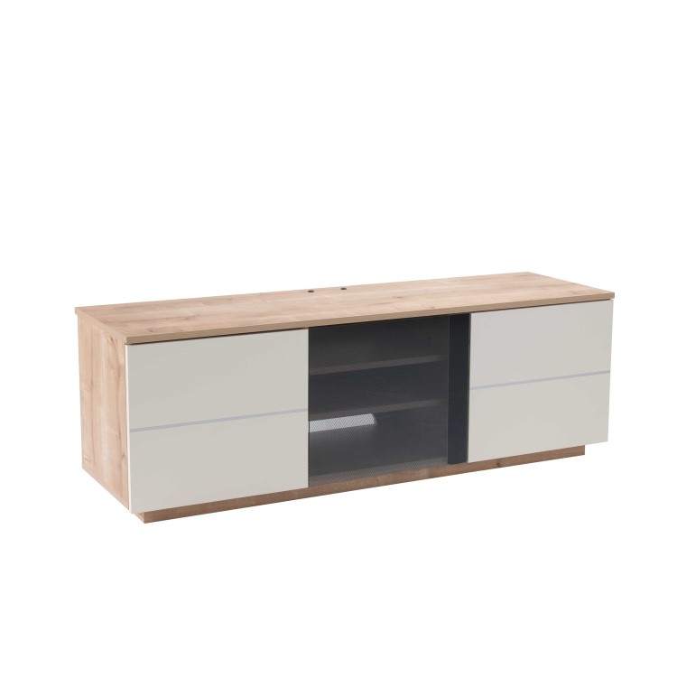 UK-CF New London TV Cabinet for up to 65" TVs - Oak/Cream