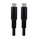 NLMOB-901BDBK-2 OEM 1.8 Meter USB-C to USB-C Male to Male 100W Braided Cable Black
