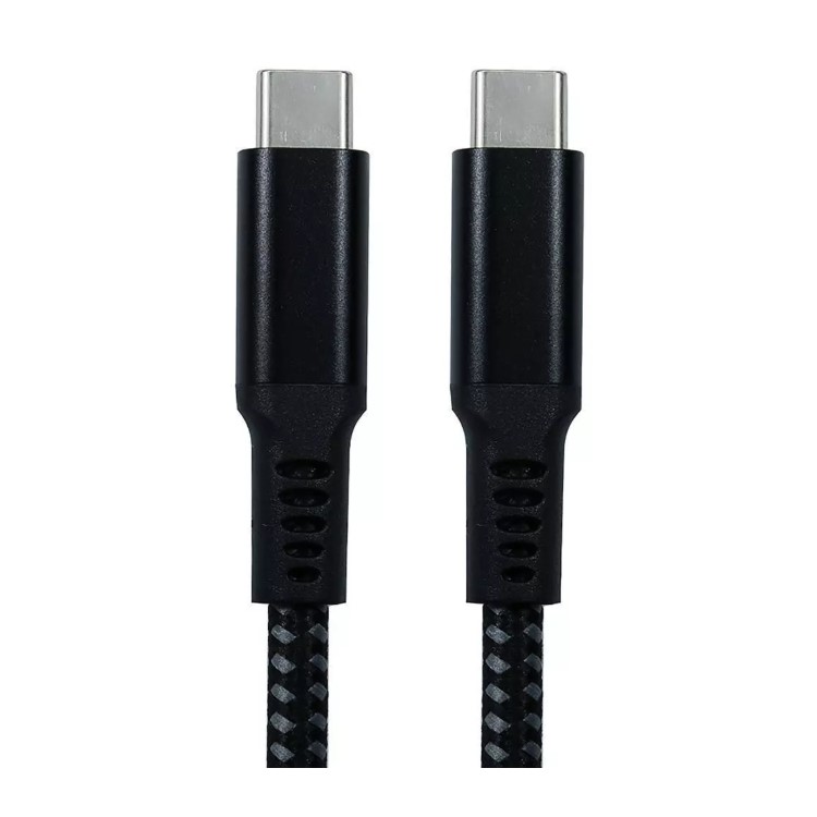 OEM 1.8 Meter USB-C to USB-C Male to Male 100W Braided Cable Black