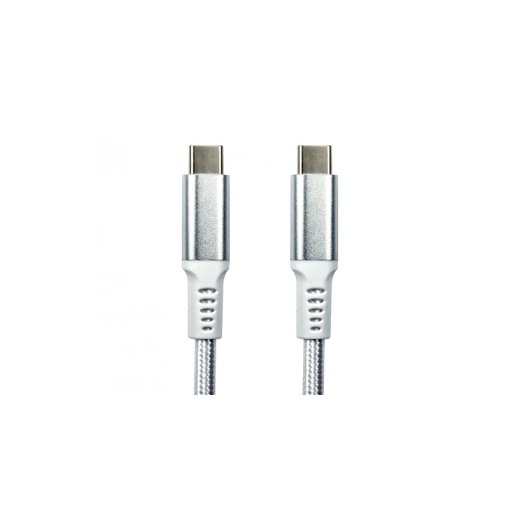 OEM 1 Meter USB-C to USB-C Male to Male 100W White Braided Cable
