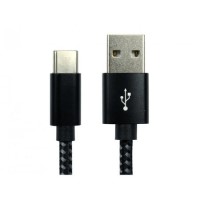 OEM 1 Meter USB-A 2.0 to USB-C Braided Cable Black OEM 1 Meter USB-A 2.0 to USB-C Braided Cable Black