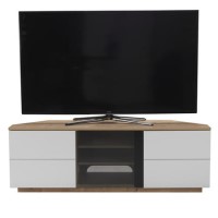 UK-CF New Milan TV Cabinet for up to 65" TVs - Oak/White 