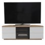 UK-CF New Milan TV Cabinet for up to 65" TVs - Oak/White 