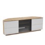 UK-CF New Milan TV Cabinet for up to 65" TVs - Oak/White 