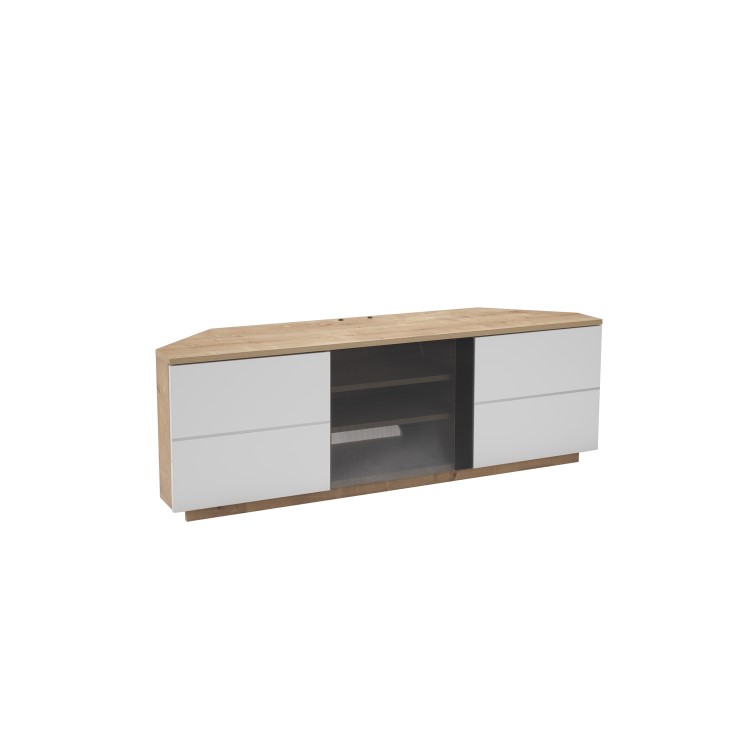 UK-CF New Milan TV Cabinet for up to 65" TVs - Oak/White 