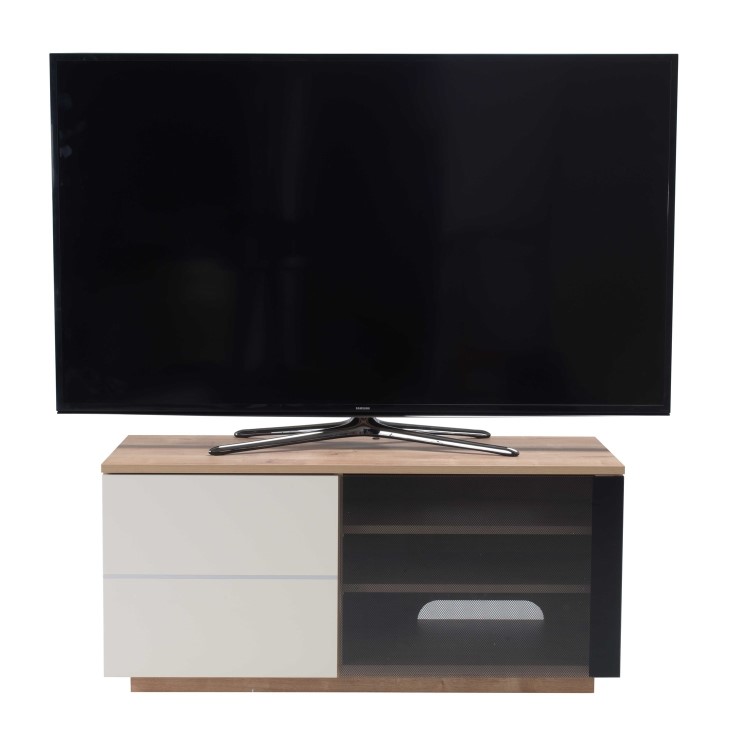 UK-CF New Paris TV Cabinet for up to 55" TVs - Oak/Cream