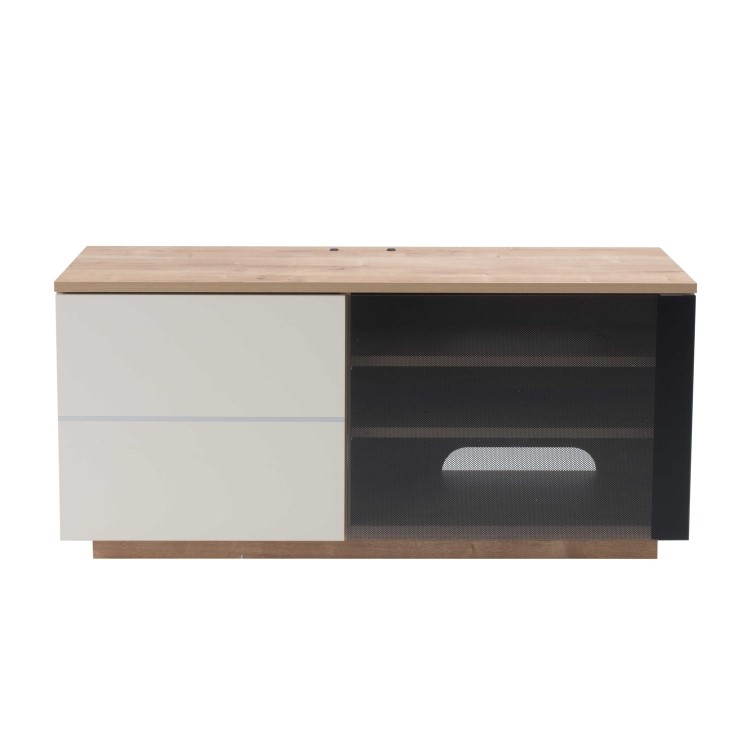 UK-CF New Paris TV Cabinet for up to 55" TVs - Oak/Cream