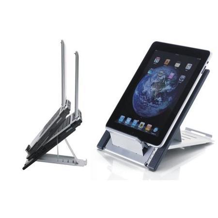 Newstar NSLS100 Portable Laptop and Tablet Desk Stand in Silver