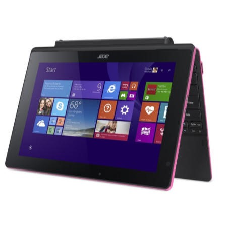 Acer SWITCH 10 E Convertible 2 in 1 Tablet in Pink - Laptops Direct