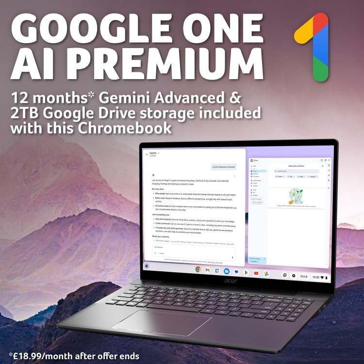 Acer Chromebook Plus 516 Intel Core i5 8GB RAM 256GB SSD 16 Inch Chromebook