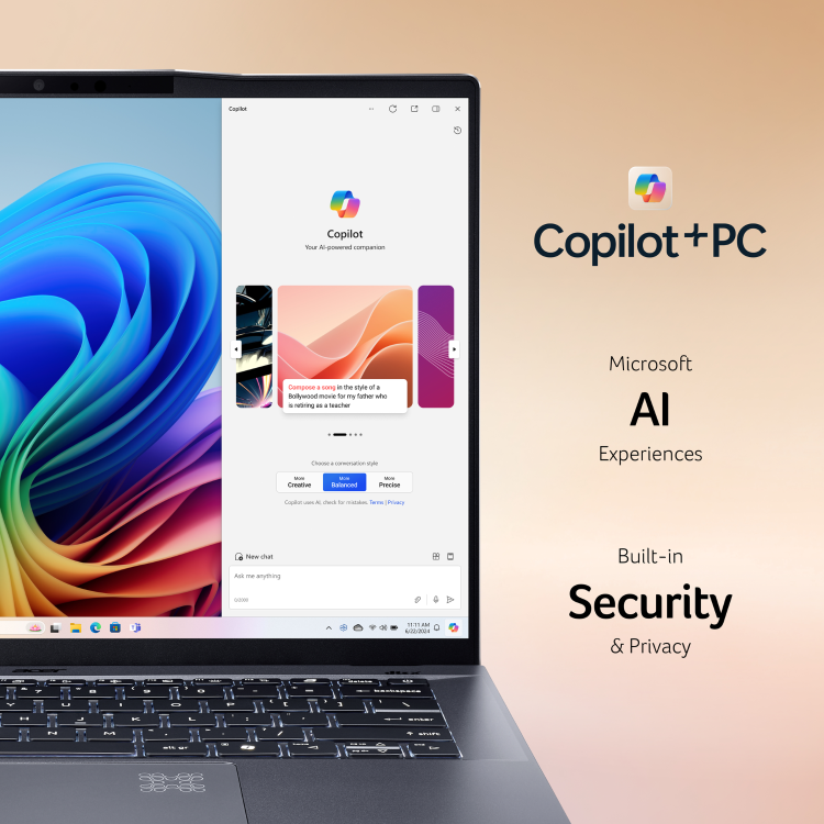 Acer Swift Go 14 AI Snapdragon X Plus 16GB RAM 1TB SSD 14.5 Inch Windows 11 Laptop