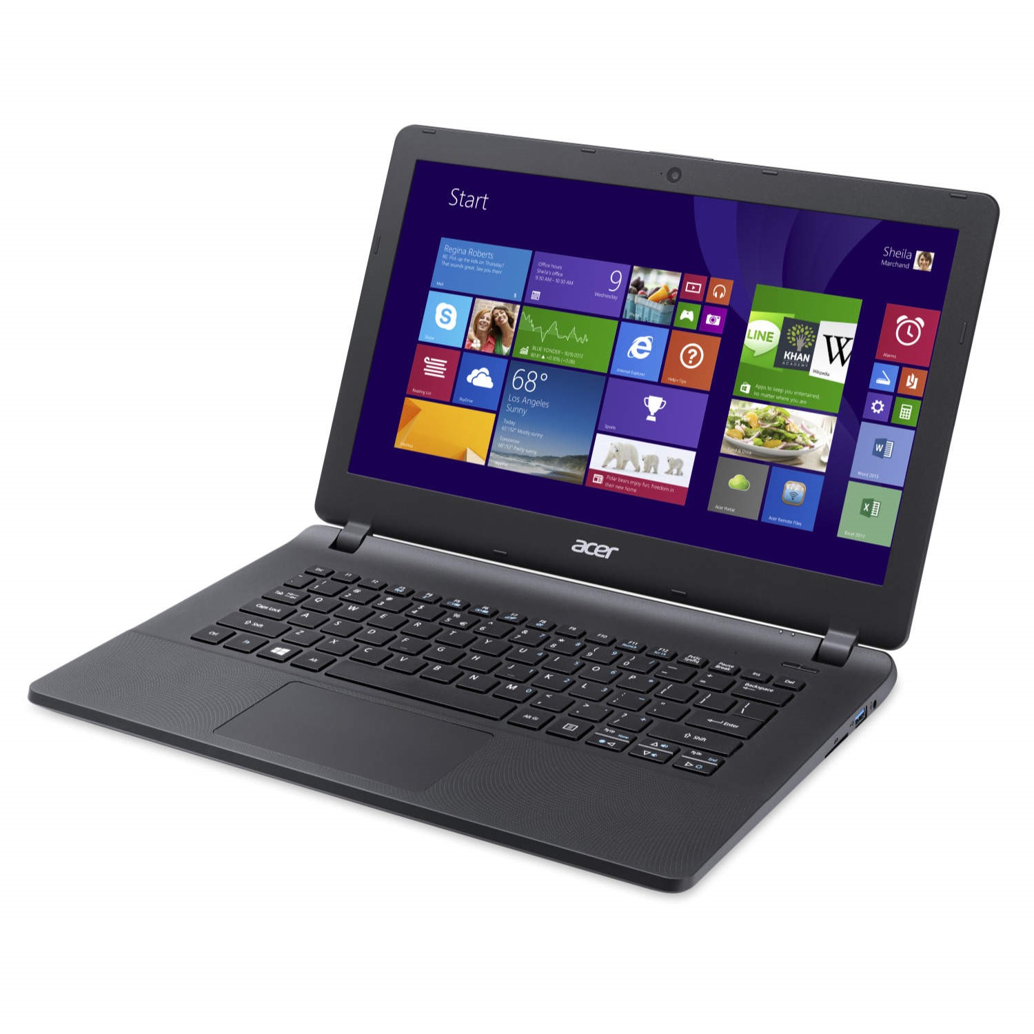 Acer Aspire E5 571 5th Gen Core i7 5500U 8GB 1TB DVDSM 15.6 inch Windows 8.1 Laptop in Black