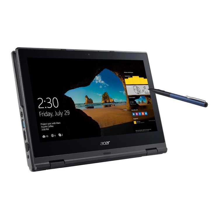 Acer TravelMate Spin B1 Intel Pentium N4200 4GB 64GB SSD 11.6 Inch Windows 10 Professional Convertible Touchscreen Laptop