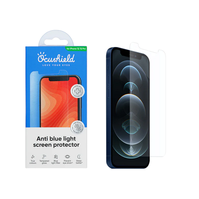 Ocushield Anti Blue Light Tempered Glass Screen Protector for iPhone 12 and 12 Pro