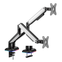 electriQ Gaming Dual Monitor Arm with RGB Lighting electriQ Gaming Dual Monitor Arm with RGB Lighting