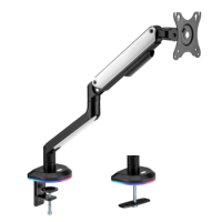 GRADE A1 - electriQ Gaming Single Monitor Arm with RGB Lighting GRADE A1 - electriQ Gaming Single Monitor Arm with RGB Lighting