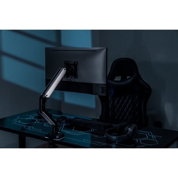 GRADE A1 - electriQ Gaming Single Monitor Arm with RGB Lighting