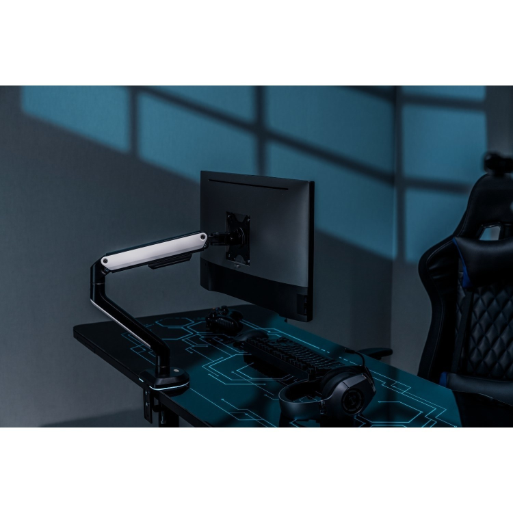 GRADE A1 - electriQ Gaming Single Monitor Arm with RGB Lighting