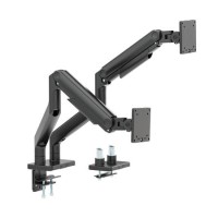 Box Opened electriQ Premium Spring Assisted Dual Monitor Arm Box Opened electriQ Premium Spring Assisted Dual Monitor Arm