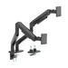 electriQ Premium Spring Assisted Dual Monitor Arm For Up To 2 x 45