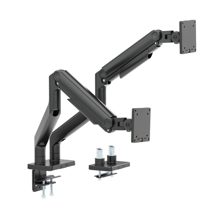 Box Opened electriQ Premium Spring Assisted Dual Monitor Arm