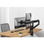electriQ Dual Premium Monitor Arm with USB A/C Ports For Up to x2 45" Screen