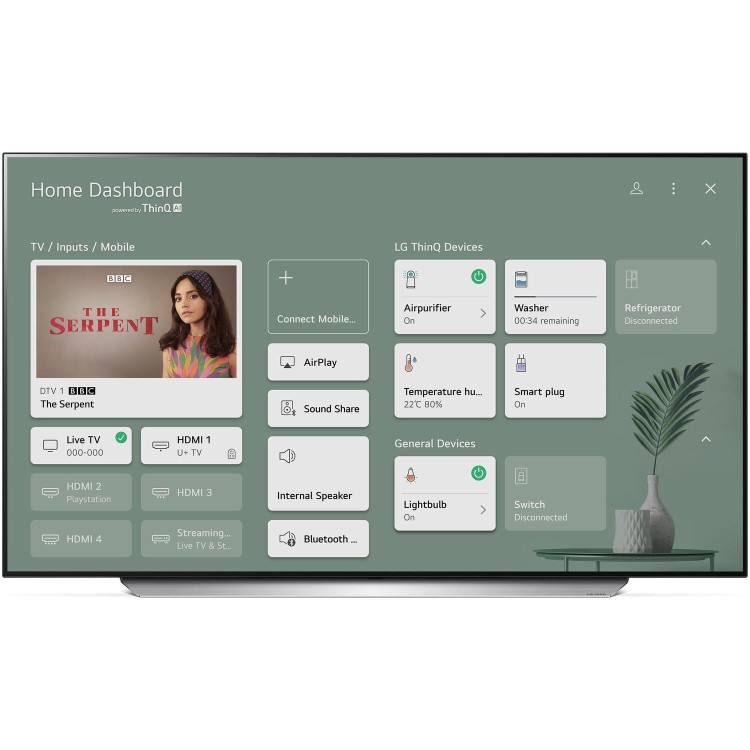 LG C1 77 Inch OLED 4K HDR 120Hz HDMI 2.1 Freeview Smart TV