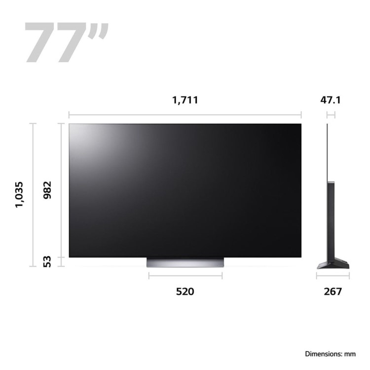LG  OLED evo C3 77" 4K Smart TV 