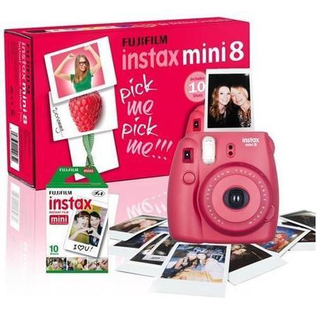 Fuji Instax Mini 8 Raspberry Instant Camera inc 10 Shots